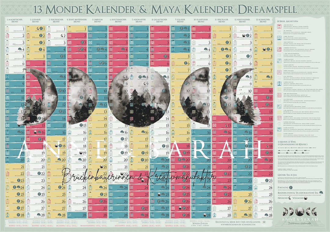 13 Monde & Maya Dreamspell - Wandplaner