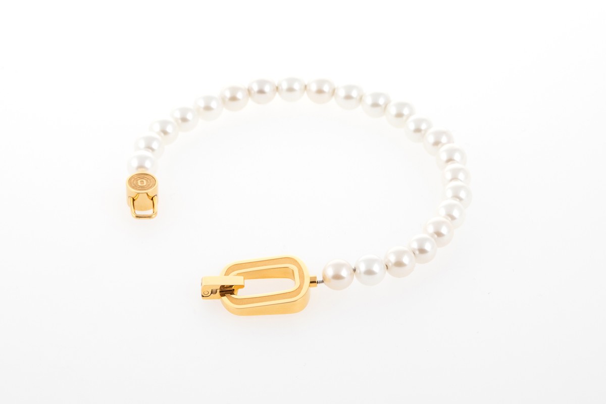 ORGANO Vital Perlen-Armband Gold S = 17 cm