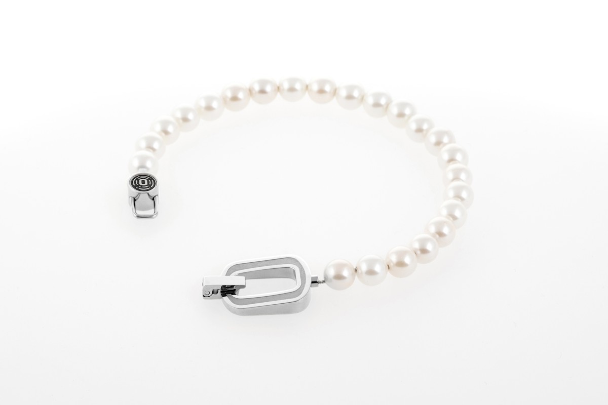 ORGANO Vital Perlen-Armband Edelstahl S = 17 cm