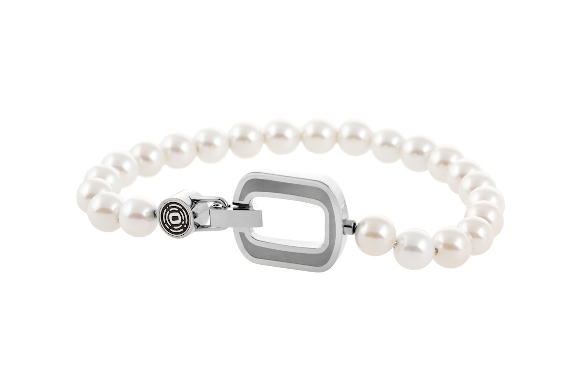 ORGANO Vital Perlen-Armband Edelstahl S = 17 cm