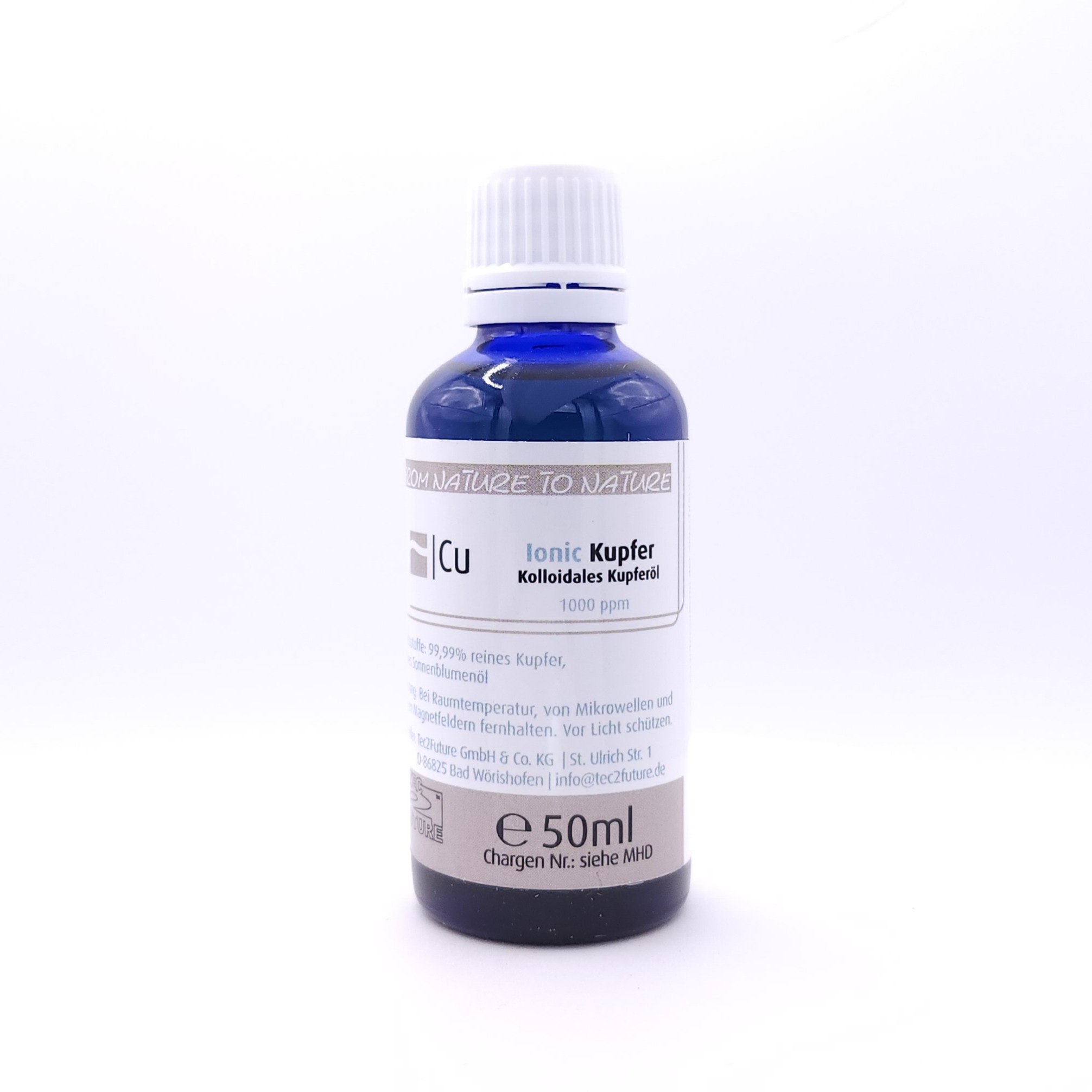 Kolloidales Kupfer ÖL (CU) 50ml -> 1000 PPM !!!
