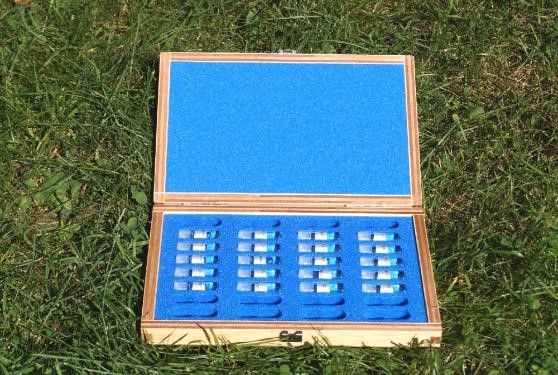 Testsatz-Holzbox