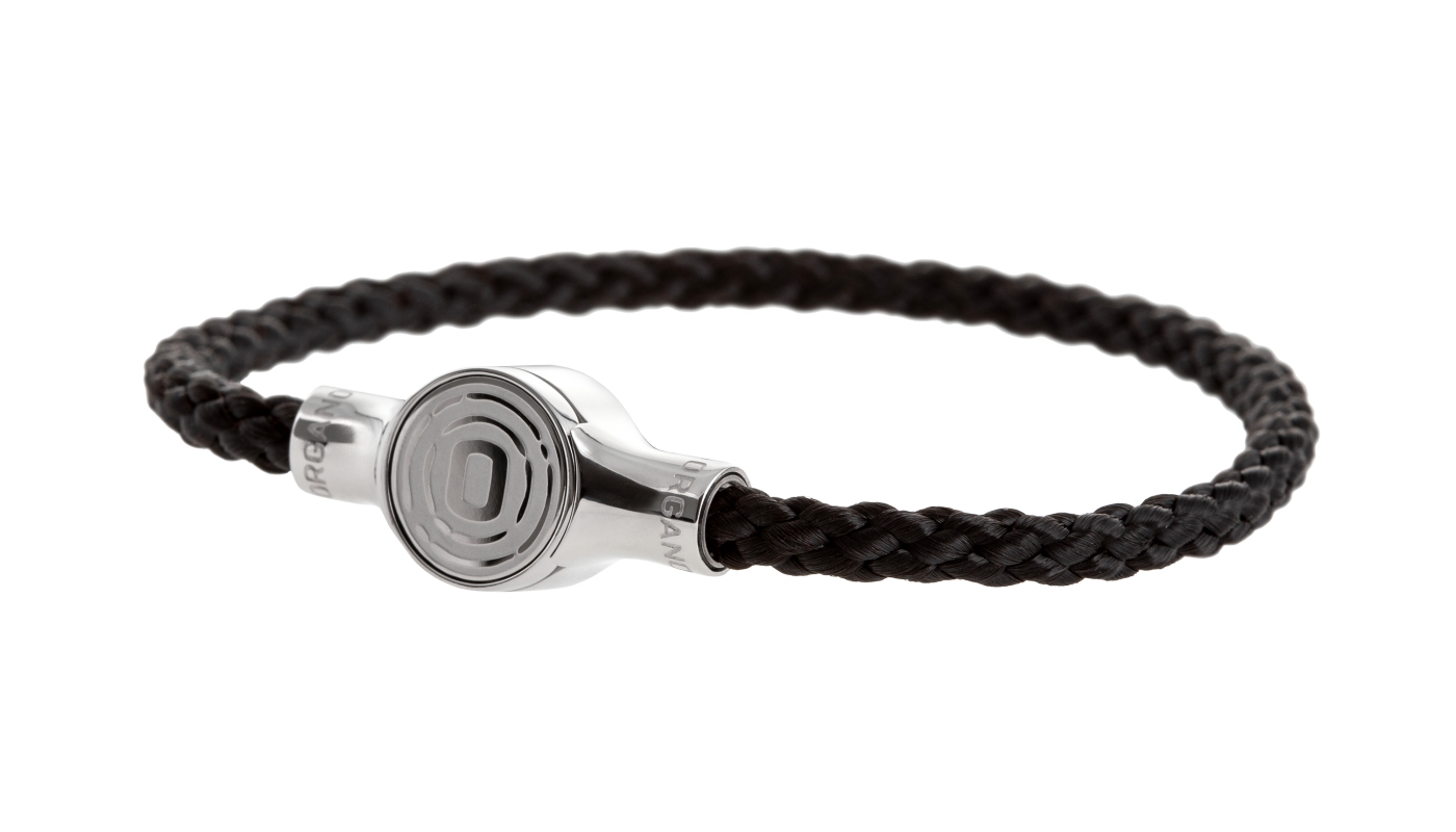 ORGANO Vital Click-Armband Edelstahl/Schwarz XS